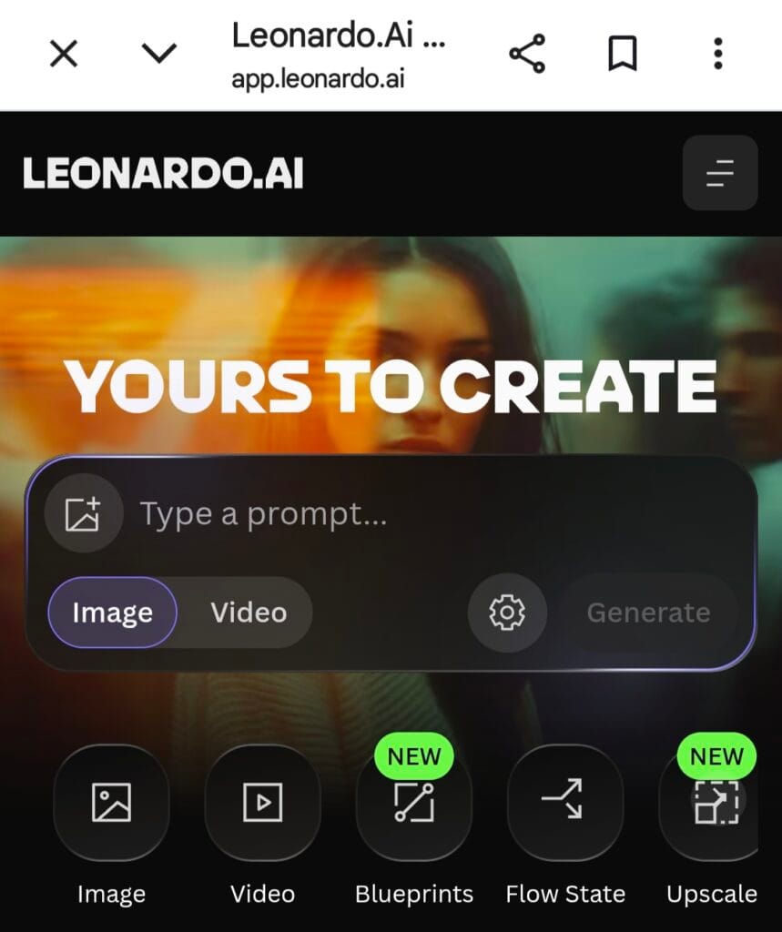 leonardo ai dashboard 2026 free plan interface yours to create prompt box image video upscale