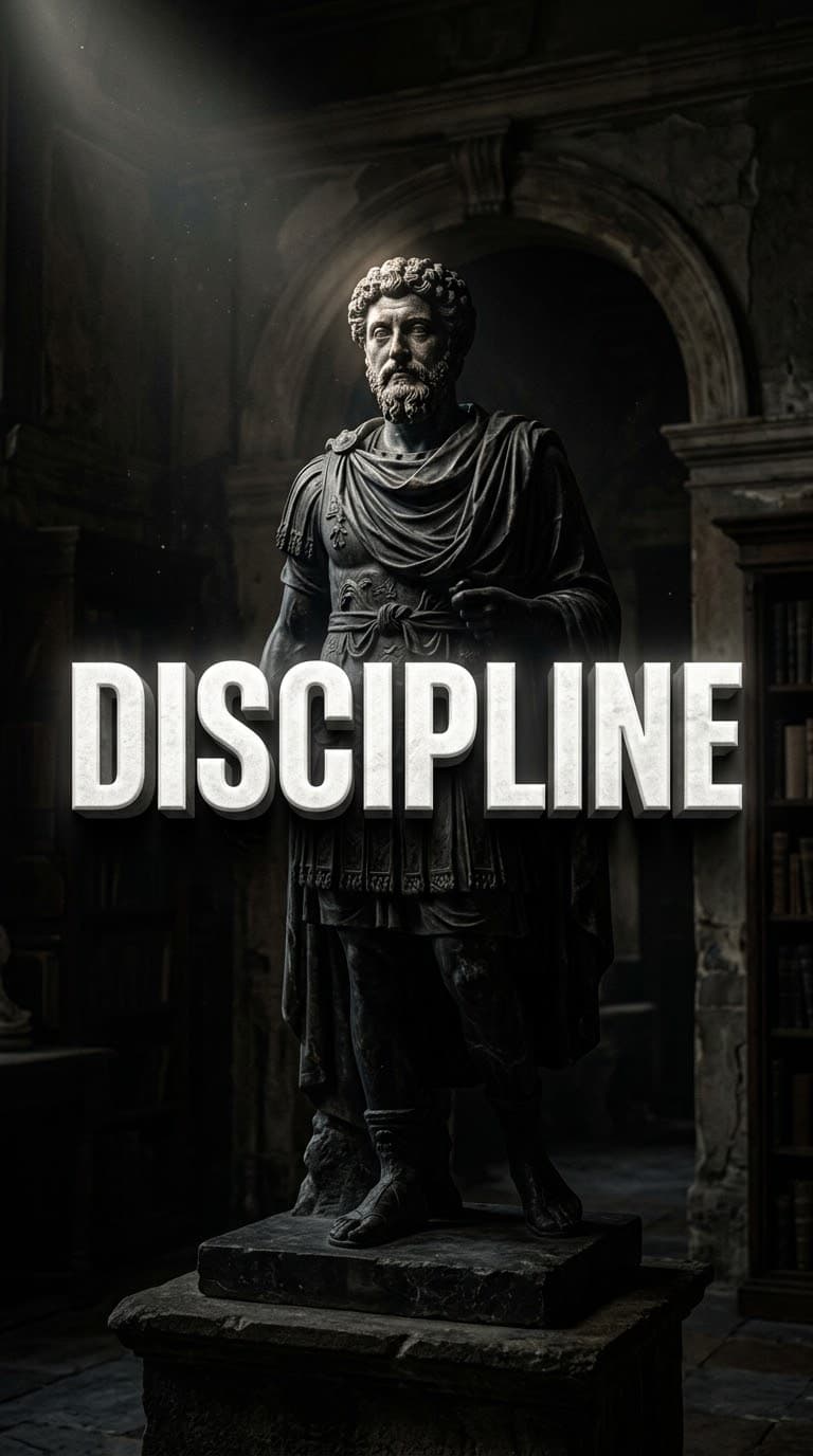Marcus Aurelius Statue Discipline Background for Stoic YouTube Shorts