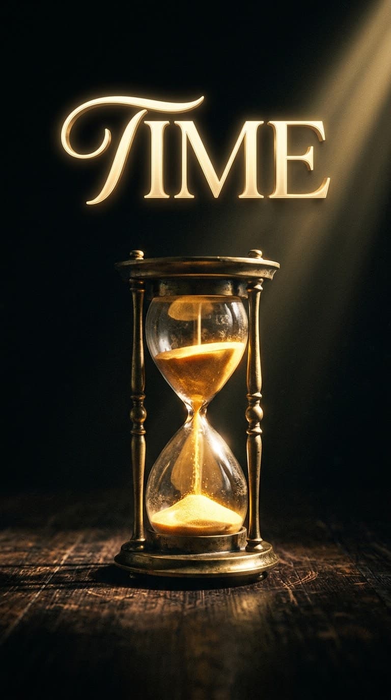 Vintage Hourglass Time Background for Productivity and Time Management Shorts