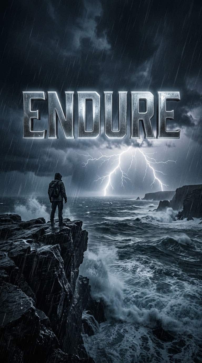 Ocean Storm Cliff Background for Resilience and Mental Toughness YouTube Shorts