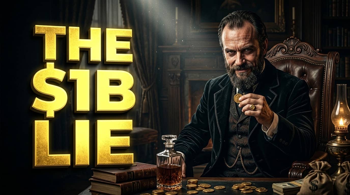 19th Century Business Tycoon Thumbnail - THE $1B LIE Documentary AI Prompt Example Leonardo AI